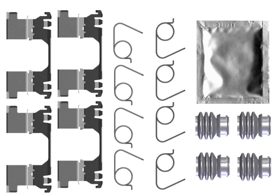 HELLA Accessory Kit, disc brake pad - K0754 8DZ355206-791