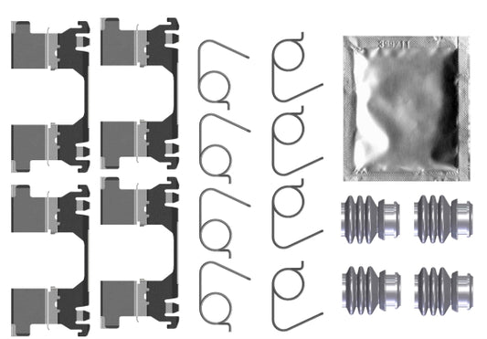 HELLA Accessory Kit, disc brake pad - K0754 8DZ355206-791