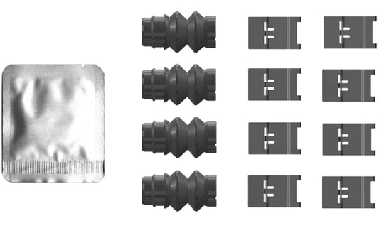 HELLA Accessory Kit, disc brake pad - K0775 8DZ355206-751