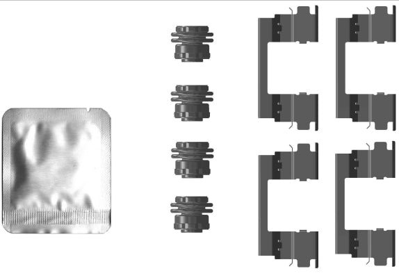 HELLA Accessory Kit, disc brake pad 8DZ355207-361