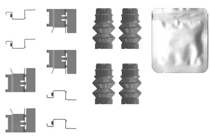 HELLA Accessory Kit, disc brake pad 8DZ355207-401