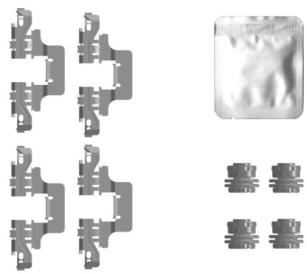 HELLA Accessory Kit, disc brake pad 8DZ355207-211