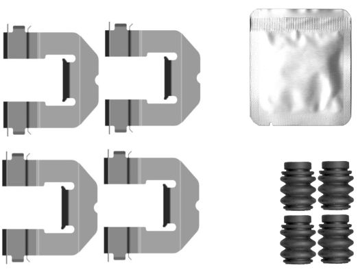 HELLA Accessory Kit, disc brake pad 8DZ355207-131