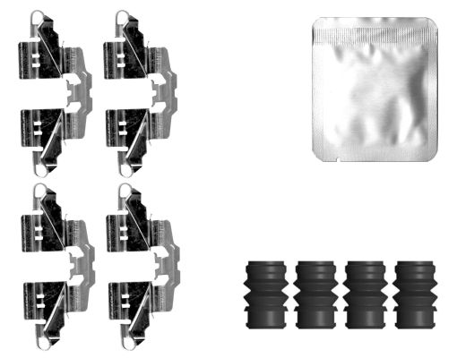 HELLA Accessory Kit, disc brake pad 8DZ355207-121
