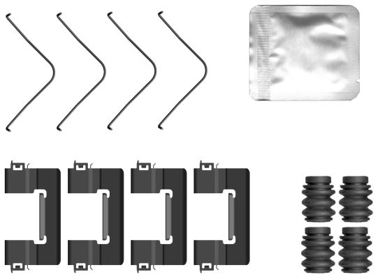 HELLA Accessory Kit, disc brake pad 8DZ355207-141