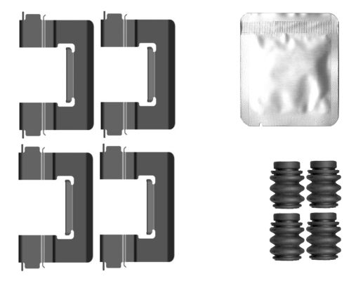 HELLA Accessory Kit, disc brake pad 8DZ355207-151