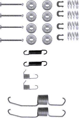 HELLA Accessory Kit, brake shoes - X0032 - for e.g. HOLDEN / TOYOTA 8DZ355200-041