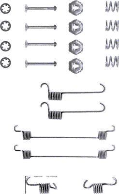 HELLA Accessory Kit, brake shoes - X0039 - for e.g. CITROEN / MEGA / PEUGEOT 8DZ355200-061