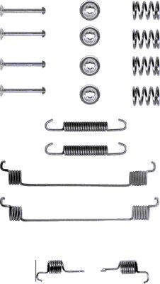 HELLA Accessory Kit, brake shoes - X0046 - for e.g. FIAT / FORD / LANCIA / PEUGEOT 8DZ355200-101