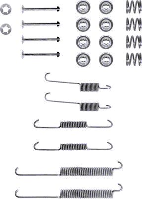 HELLA Accessory Kit, brake shoes - X0051 - for e.g. CITROEN / RENAULT / VOLVO 8DZ355200-111