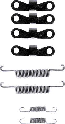 HELLA Accessory Kit, parking brake shoes - X0163 - for e.g. VOLVO 8DZ355201-751