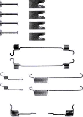HELLA Accessory Kit, brake shoes - X0078 - for e.g. FORD 8DZ355200-301