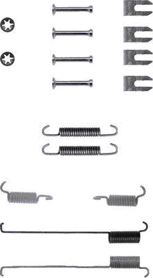 HELLA Accessory Kit, brake shoes - X0082 - for e.g. FIAT / FORD / LANCIA / ZASTAVA 8DZ355200-331