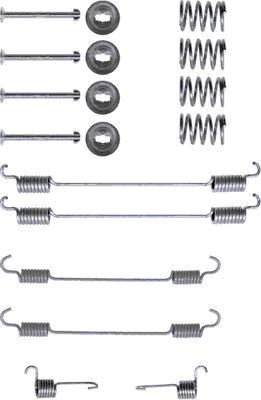 HELLA Accessory Kit, brake shoes - X0087 - for e.g. CITROEN / DACIA / LADA / MERCEDES- 8DZ355200-381