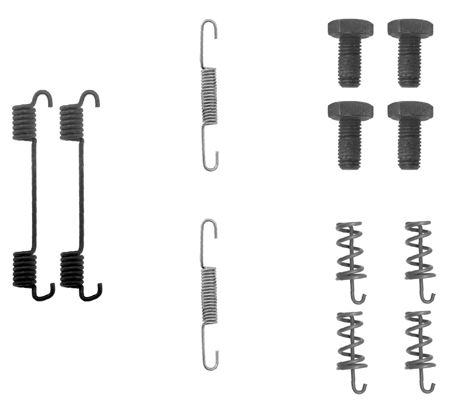 HELLA Accessory Kit, parking brake shoes - X0157 - for e.g. MERCEDES-BENZ 8DZ355201-701