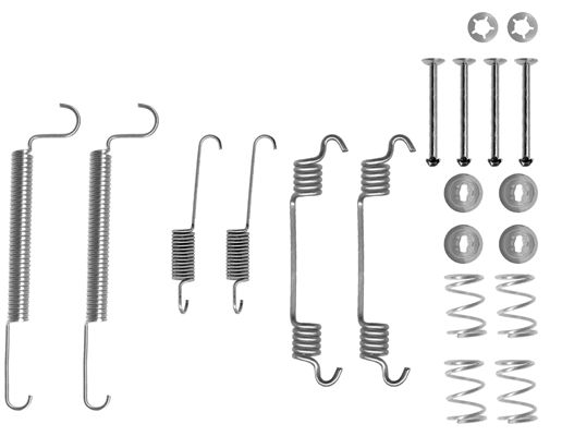 HELLA Accessory Kit, brake shoes - X0098 - for e.g. OPEL / VAUXHALL 8DZ355200-461