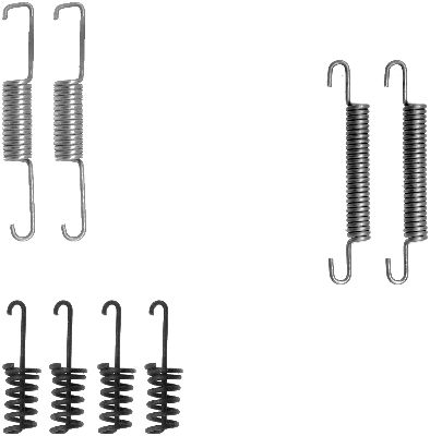 HELLA Accessory Kit, parking brake shoes - X0165 - for e.g. DODGE / FREIGHTLINER / MER 8DZ355201-771