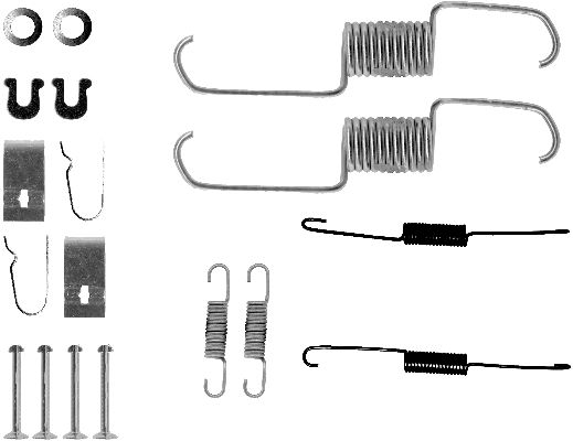 HELLA Accessory Kit, brake shoes - X0085 - for e.g. CHEVROLET / HONDA / SUZUKI 8DZ355200-361