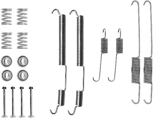 HELLA Accessory Kit, brake shoes - X0091 - for e.g. RENAULT 8DZ355200-421