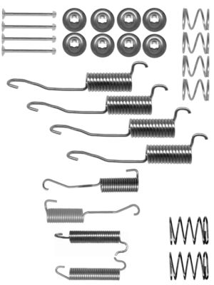 HELLA Accessory Kit, brake shoes - X0103 - for e.g. IVECO 8DZ355200-501