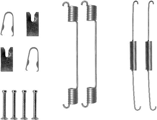 HELLA Accessory Kit, brake shoes - X0107 - for e.g. FIAT 8DZ355200-541