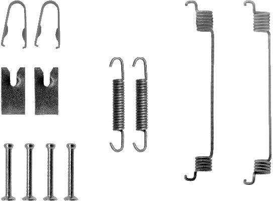 HELLA Accessory Kit, brake shoes - X0112 - for e.g. FORD / MAZDA 8DZ355200-581