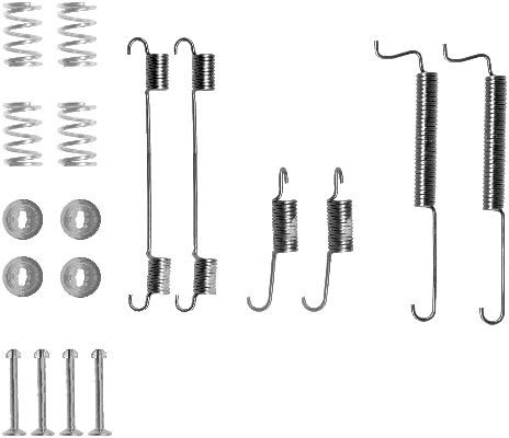 HELLA Accessory Kit, brake shoes - X0113 - for e.g. CHEVROLET / DAEWOO / PONTIAC 8DZ355200-591
