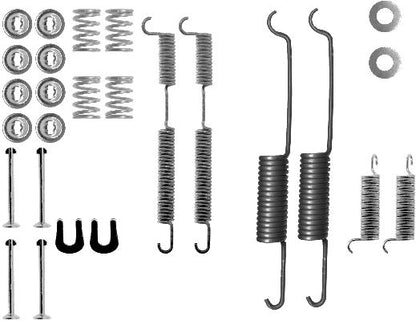 HELLA Accessory Kit, brake shoes - X0243 - for e.g. DAEWOO / HYUNDAI / RENAULT / SSANG 8DZ355206-111