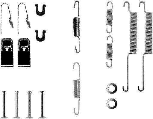 HELLA Accessory Kit, brake shoes - X0042 - for e.g. HONDA 8DZ355200-081