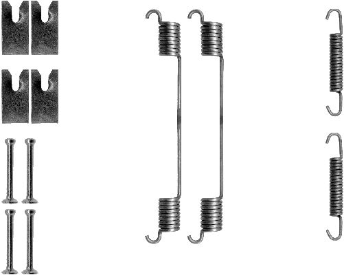 HELLA Accessory Kit, brake shoes - X0120 - for e.g. CITROEN / DODGE / FIAT / FORD / PE 8DZ355200-651