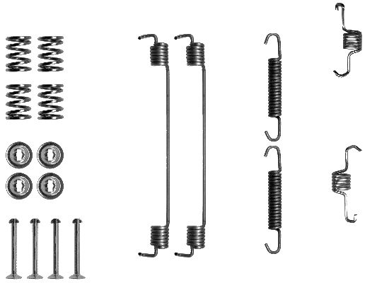 HELLA Accessory Kit, brake shoes - X0123 - for e.g. DACIA / LANCIA / NISSAN / RENAULT 8DZ355200-671