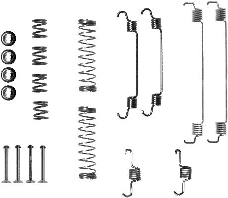 HELLA Accessory Kit, brake shoes - X0130 - for e.g. CITROEN / PEUGEOT 8DZ355200-741