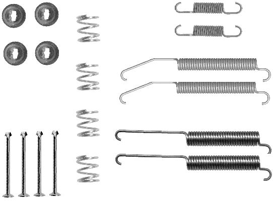 HELLA Accessory Kit, brake shoes - X0135 - for e.g. MITSUBISHI 8DZ355200-791