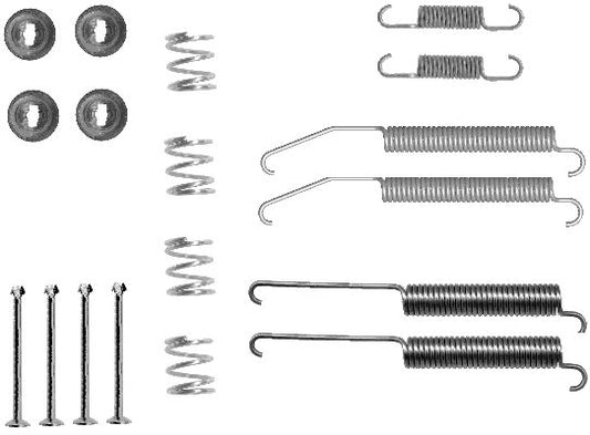 HELLA Accessory Kit, brake shoes - X0135 - for e.g. MITSUBISHI 8DZ355200-791