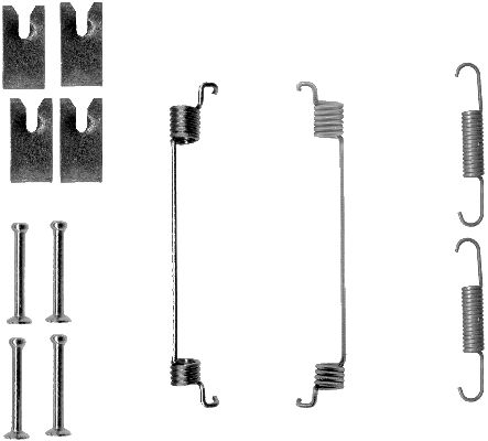 HELLA Accessory Kit, brake shoes - X0141 - for e.g. FIAT / LANCIA / OPEL / VAUXHALL 8DZ355200-841