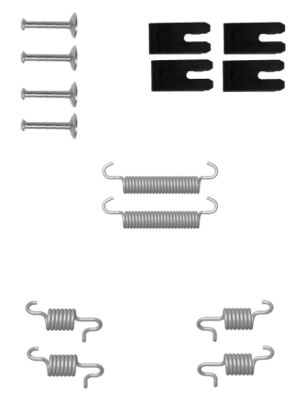 HELLA Accessory Kit, parking brake shoes - X0177 - for e.g. RENAULT / TOYOTA 8DZ355201-891