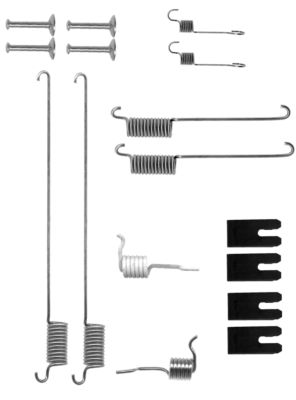 HELLA Accessory Kit, brake shoes - X0128 - for e.g. LAND ROVER 8DZ355200-721