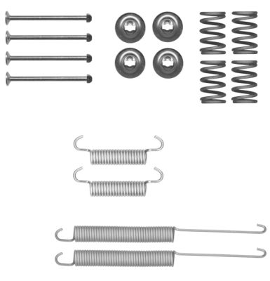 HELLA Accessory Kit, brake shoes - X0233 - for e.g. VOLKSWAGEN 8DZ355205-411