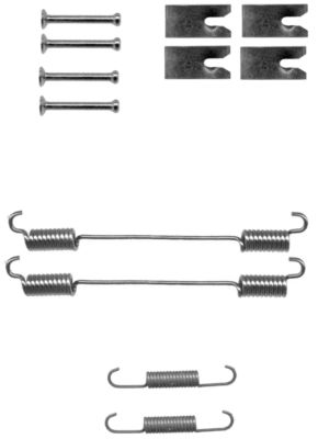 HELLA Accessory Kit, brake shoes - X0140 - for e.g. FIAT / OPEL / VAUXHALL 8DZ355200-831