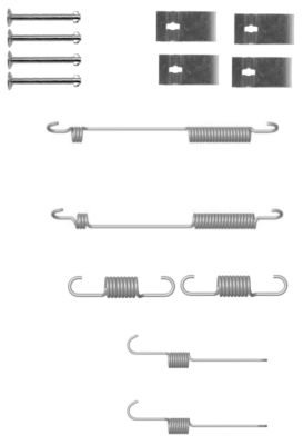HELLA Accessory Kit, brake shoes - X0152 - for e.g. HYUNDAI / INOKOM 8DZ355200-941