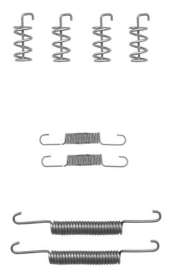 HELLA Accessory Kit, parking brake shoes - X0173 - for e.g. VOLVO / VOLVO ASIA 8DZ355201-851