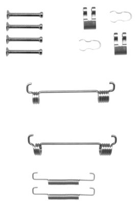 HELLA Accessory Kit, parking brake shoes - X0178 - for e.g. CITROEN / FIAT / PEUGEOT 8DZ355201-901