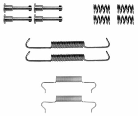 HELLA Accessory Kit, parking brake shoes - X0186 - for e.g. MG / ROVER 8DZ355201-981