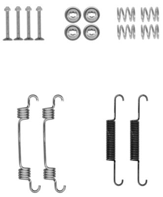 HELLA Accessory Kit, parking brake shoes - X0188 - for e.g. HYUNDAI / KIA 8DZ355202-001
