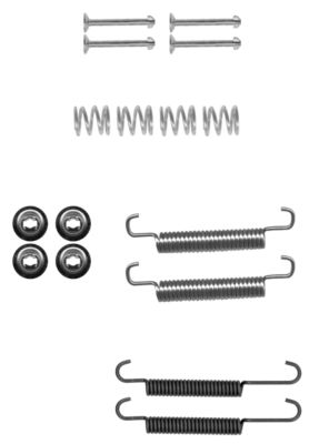 HELLA Accessory Kit, parking brake shoes - X0191 - for e.g. HYUNDAI / KIA 8DZ355202-031