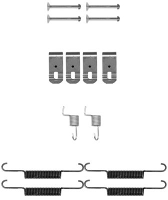HELLA Accessory Kit, parking brake shoes - X0192 - for e.g. HONDA 8DZ355202-041