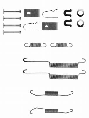 HELLA Accessory Kit, brake shoes - X0052 - for e.g. HONDA 8DZ355200-121
