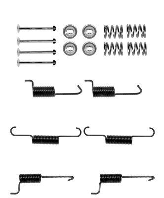 HELLA Accessory Kit, parking brake shoes - X0209 - for e.g. HYUNDAI 8DZ355202-081