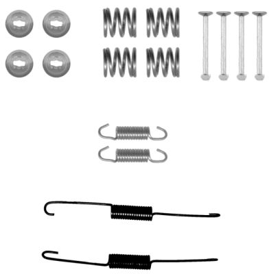 HELLA Accessory Kit, brake shoes - X0216 - for e.g. TOYOTA 8DZ355201-021