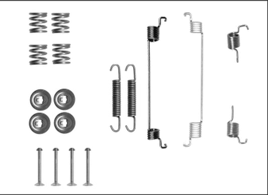 HELLA Accessory Kit, brake shoes - X0236 - for e.g. FIAT / FORD 8DZ355205-831